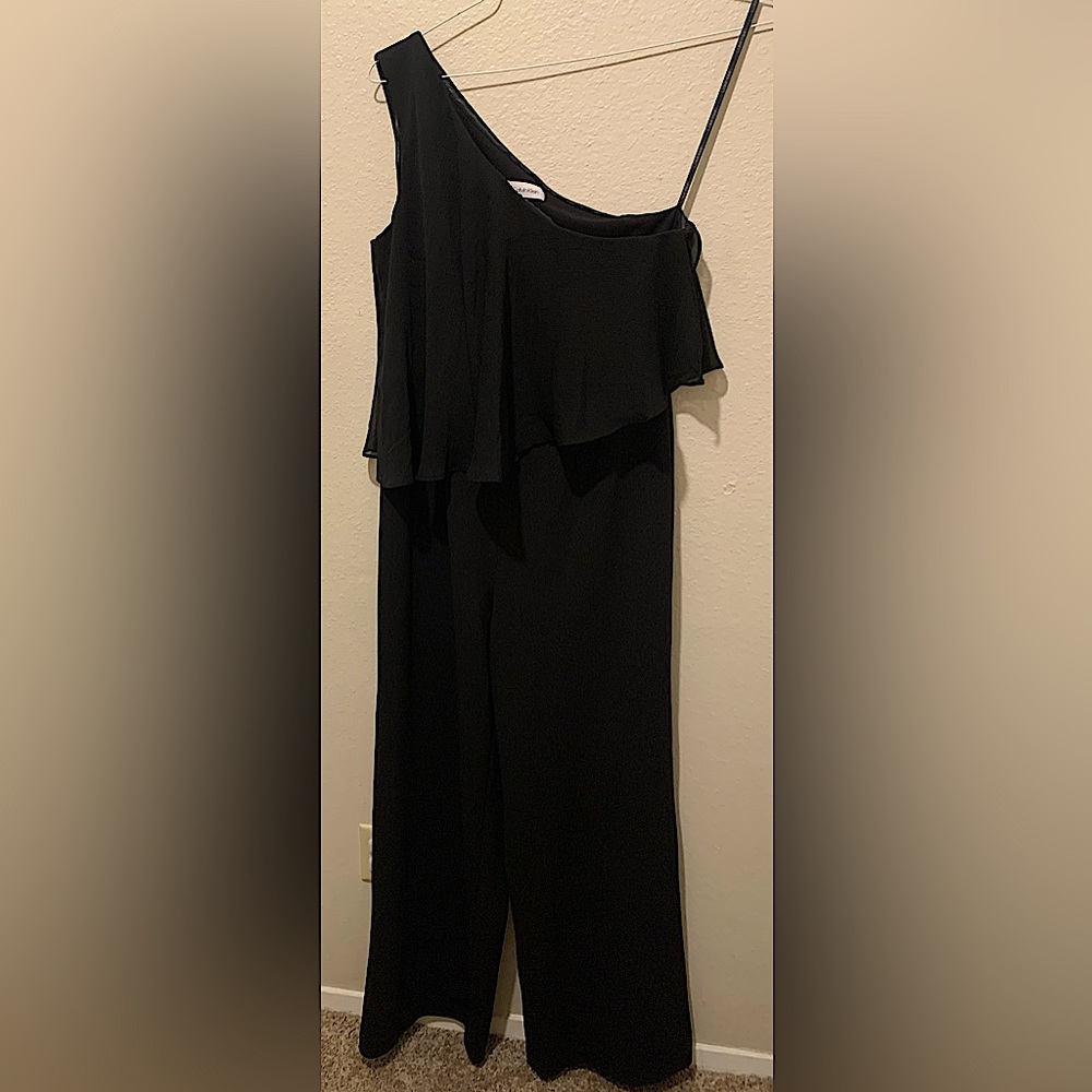 Black Asymmetrical Jumpsuit - Calvin Klein
